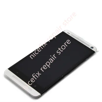 AAA+++ LCD zaslon Za HTC One M7 LCD Z, Zaslon na Dotik, Računalnike Polno skupščine +okvirja Okvir rezervnih delov Za HTC M7 Črna