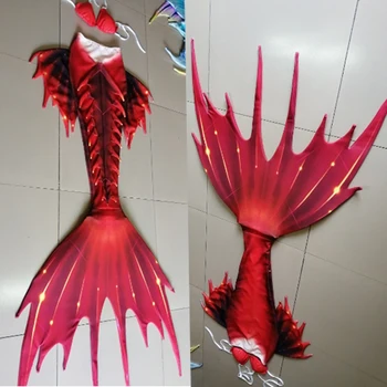 Po Meri 2020 Nova Sirena Repi Z Monofin Kostum Za Ženske Kopalke Swimmable Flipper Plavanje Tour Velik Rep Sirena Party