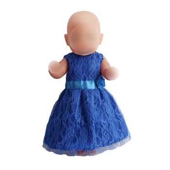 43 cm baby lutke obleko novorojenčka Princesa stranka čipke večerno obleko Otroške igrače obleke fit Ameriški 18 inch Dekleta lutka f130