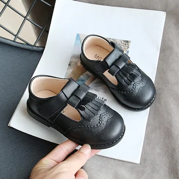 Dekliški usnjeni čevlji 2020 novo pomlad in jesen otrok Britanski slog priložnostne čevlji