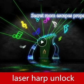 Resnično življenje igre escape soba rekviziti 7 tipala Laser Harfo odklepanje organ ne vsebujejo Laserski oddajnik Fescape igre soba