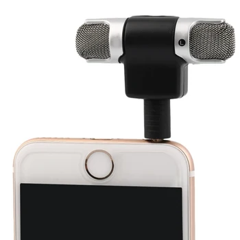 3,5 mm Vtičnica za Mikrofon Mini Stereo Mikrofon Za Snemanje Mobilni Telefon Studio Intervju Mikrofonom Za pametni Telefon iPhone