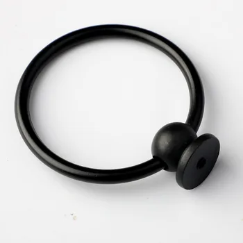 Premera 65mm sodobne preprost matte black spusti obroč predal tv omara, kopalnica, kabinet omari, potegnite gumb ročaj