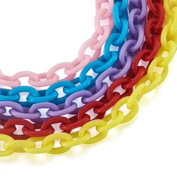 10 Pramenov Plastičnih Kabel Verige Povezav Za DIY Nakit Zapestnico, Ogrlico, zaradi Česar Ugotovitev Pribor Naključno Mešane Barve