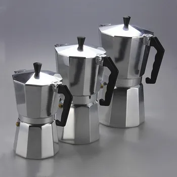 Kavo Pot, Mocha Pot Klasičnih Octagonal Aluminija Pot turško Kavo Espresso Pritisnite Potovanja Kave, Pribor 3 osebe 6 oseb