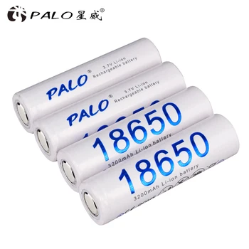 PALO 18650 Polnilna Baterija 3,7 v 3200mah NCR18650 Litij-Li-ionska Baterija 18650 Za Svetilko baterije(NI PCB)
