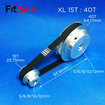 FitSain-XL 15T: 40T Širina 10 mm Sinhroni Kolo Škripec Pripet Luknjo 5-6-8-10-12