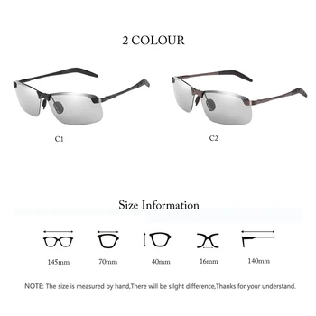 Pro Acme Inteligentni Photochromic Polarizirana sončna Očala Moških Vožnje Očala Razbarvanje Moški Dan Noč Voznik Očala CC1147
