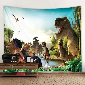 Stari dinozaver tapiserija, Jurassic Park, Dinozaver Svetu Poliester tiskanje dekoracijo sten visi krpo scene okraski visi
