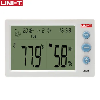 ENOTA Temperatura Vlažnost Meter; Notranja temperatura in vlažnost tabela, čas/datum/teden/temperatura vlažnost zaslon A13T