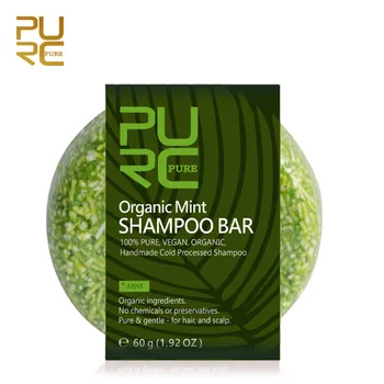 2PCS PURC Organskih Naravnih Mint Šampon Bar mint ročno hladno obdelani lasje šampon brez kemikalij in konzervansov 60 g