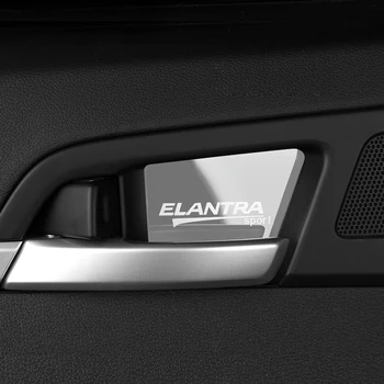 Nerjavno Jeklo Vrata, notranje Ročice Vrat Skledo Dekorativne za Hyundai Elantra 2016-2020 Avto-Styling Nalepke