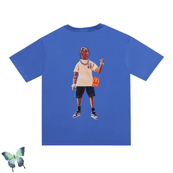 Travis Scott Cactus Jack 3D Tisk T-shirt Moški Ženske Klasičen Modni T Shirt Kaktus Mestne Ulične Hip-hop Stilu T-shirt