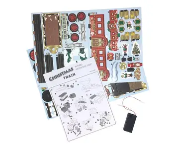 3d puzzle igre Diy Papir Dimenzionalni Model Sestavljeni Možganov Teaser Igre Jigsaw Božični Vlak