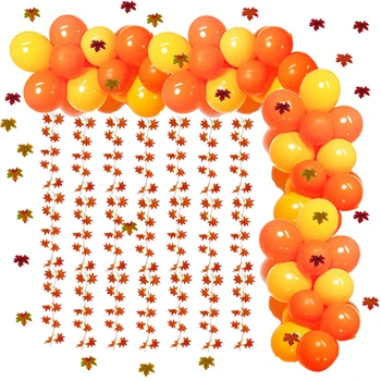 Jesen Poroka Dekoracija Rumena/Oranžna Baloni Arch Komplet Za Jesen Stranka Dekoracijo Padca Zapusti Rojstni Okraski Otroci