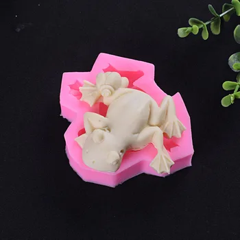 Velikonočni Lovely Frog Oblike 3D Silikonski Torto Plesni Torto Fondat Okrasitev Živali obliko Za Kuhinjski Pribor