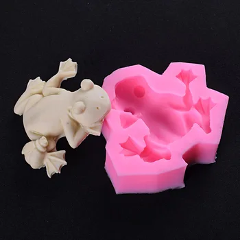 Velikonočni Lovely Frog Oblike 3D Silikonski Torto Plesni Torto Fondat Okrasitev Živali obliko Za Kuhinjski Pribor