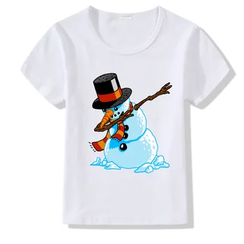 Otrok Vrhovi Božič Dragi Tiskanje Baby T-Shirt Poletje Priložnostne Pat Samorog Oblikovanje T-Shirt Dekle, Fant Krog Vratu T-Shirt