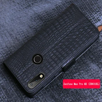 Pravega usnja magnetne sponke denarnico, telefon primeru imetnik kartice za Asus ZenFone Max Pro M2 ZB631KL/Zenfone Max M2 ZB633KL primeru