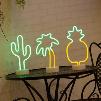 Moda LED Neon Znak Svetlobe Počitnice Božič Stranka Romantično Poročno Dekoracijo Otroci Soba Doma Dekor Flamingo Luna Samorog Srce