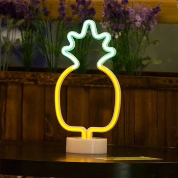 Moda LED Neon Znak Svetlobe Počitnice Božič Stranka Romantično Poročno Dekoracijo Otroci Soba Doma Dekor Flamingo Luna Samorog Srce