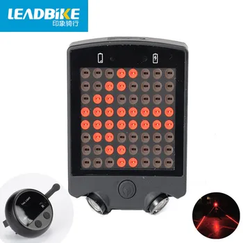 Leadbike Laser Izposoja Zadnje Luči 64 LED USB Polnilne Rep Svetlobe Z Brezžično, dalinjsko Kolo smerokaze Varnost opozorilna Lučka