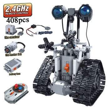 MOC Klasičnih Robot Daljinski upravljalnik 2,4 GHz Tehnika z Motornimi Polje 408pcs Stavbe, Bloki, Opeke Ustvarjalca Igrače za Otroke darila