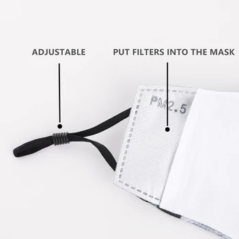 Moda za Tiskanje za enkratno uporabo Zaščitna PM2.5 Filter usta Masko proti prahu masko Windproof Usta-žarilna bakterije dokaz Gripe Masko