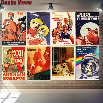 Stalin ZSSR CCCP Letnik Plakat Retro Kovinski Tin Znaki Wall Art Nalepke Rusija Klasična Plošča Bar Cafe Pub Sobi Doma Dekor N328