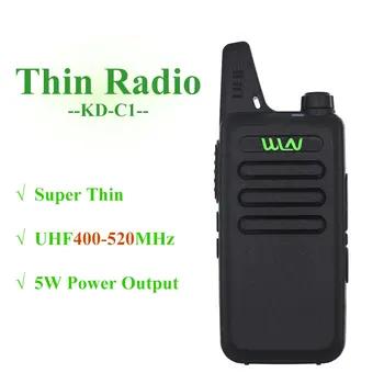 4PCS WLN Mini Walkie Talkie KD-C1 UHF 400-470Mhz Ročni dvosmerna Radijska Postaja Sporočilo Sprejemnik, Ham Radio