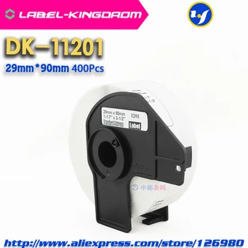 60 Zvitkih Združljiv DK-11201 Oznako 29 mm*90 mm Združljiv za Brother Tiskalnik za Nalepke Vsi Prihajajo S Plastično Držalo 400Pcs/Roll