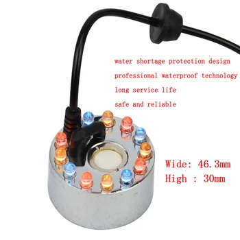 24v Ultrazvočni Vlažilnik 12 LED Megle Maker Fogger Razpršilo Vode Megle Vodnjak Ultrazvočni Generator Megle Vaporizer
