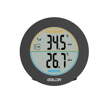 Baldr Brezžični Termometer Krog LCD-Zaslon Max/Min Digitalni Zid Tabela Evidence o Temperaturi Trend Kazalnika Monitor C/F Senzor