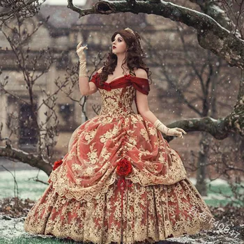 Plus Velikost S-5XL Ženske Retro Vintage Renaissance Čipke Srednjeveški Kostum, Cosplay Elegantna Dolga Obleka Viktorijanski Žogo Obleke Obleke