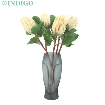 INDIGO - Protea cynaroides Velikosti Pravi Dotik Južna Afrika Umetne Rože Poroko Cvet Stranka Dogodek Brezplačna Dostava