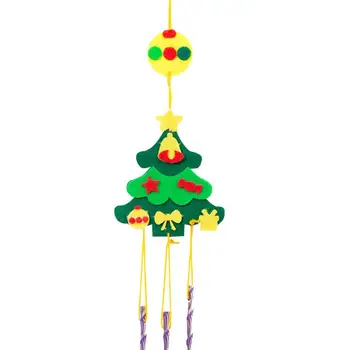 4 Kos/set Srčkan DIY EVA Obrt Otrok Božično Drevo Santa Calus 3D Vetru Zvončki Windbell Zastori Nalepke Otroci Igrače Obrti