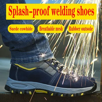 2020 delo pozimi škornji varnost jekla toe delo čevlji moški športni copati neuničljiv varnostni čevlji