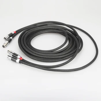 Par Audiocrast AX800 Pure Solid Silver XLR Analogni Avdio Povezujejo Kabel Stereo Balansiran XLR Kabel HI-fi