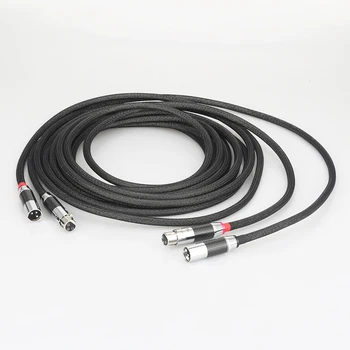 Par Audiocrast AX800 Pure Solid Silver XLR Analogni Avdio Povezujejo Kabel Stereo Balansiran XLR Kabel HI-fi