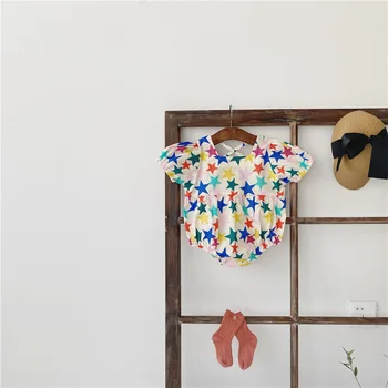 MILANCEL otroška oblačila poletje newborn baby dekleta bodysuits zvezda tiskanja malčka dekleta obleko baby jumpsuits