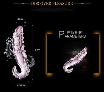 Hipokampus Obliko Stekleni Dildo Velik Penis Velikost Tiča Analni Čep Odraslih Spola Igrače, Ženska Masturbacija Butt Plug