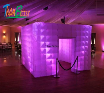 ThanBetter po Meri svate Napihljivi Photo Booth Napihljivi Kocka Carbin Napihljivi hiša Z Multi-barvni LED Luči