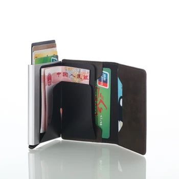 Novo Avtomatsko Pop Up Imetnik Kreditne Kartice Moških Aluminij Zlitine Poslovnih ID Imetniki Kartice Slim Denarnice za Moške Mode za kartico sim