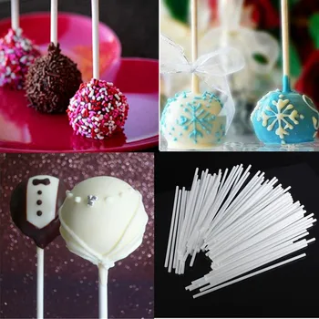 100 kozarcev 15 cm Pop Bedak Palice Torto Papir Štapiću Lollipop Sladkarije, Čokolada DIY Modeliranje Plesni Plesni E020