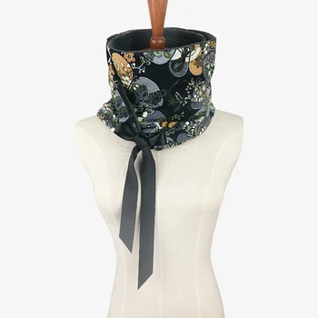 Nova moda Velika Cvjetnim Tiskanja šal Lok kravato cev zanke Obroč šal ženska Infinity rute umetnosti lady rute