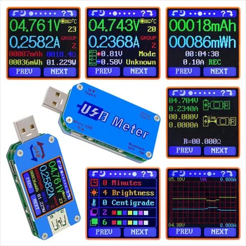 RD UM25 UM25C za APP USB 2.0 Tip-C LCD Voltmeter ampermeter napetosti tok merilnik napolnjenosti baterije usb Tester