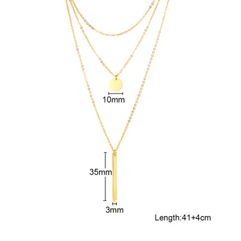 FXM CCB44 iz nerjavečega jekla ogrlica vroče prodajo priljubljenih sam človek 35mm kvadratne 10 mm krog in ročno obliko ljubimec darilo