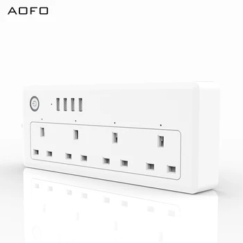 AOFO WiFi Moč trakovi KRALJESTVU standard 100-240V 13A ocenjeno smart razširitev vtičnico alexa in google doma Tuya App USB