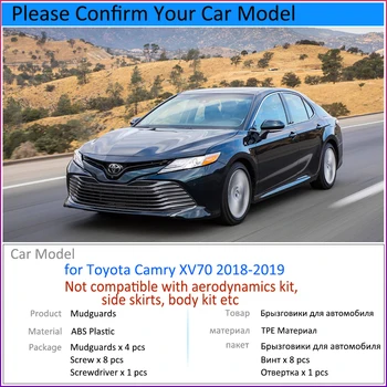 Blatniki za Toyota Camry 2018~2019 XV70 Avto Dodatki Mudflap Fender Auto Nadomestni Deli