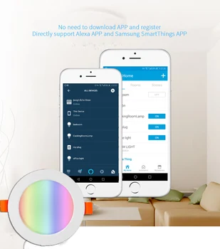 ZigBee WiFi Smart Remote APP Nadzor LED Downlight Zatemnitev Luči Žarnice, 10W Color/Svetloba Spreminja RGBWC Delo z Alexa